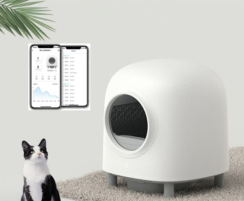 GynoiusCat Self-Cleaning Cat Litter Box, No Scooping Automatic Cat Litter Box for Multiple Cats, Secure/Odor Removal/APP Control Automatic Kitty Littler Box
