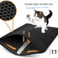 One-piece washable double-layer cat litter mat