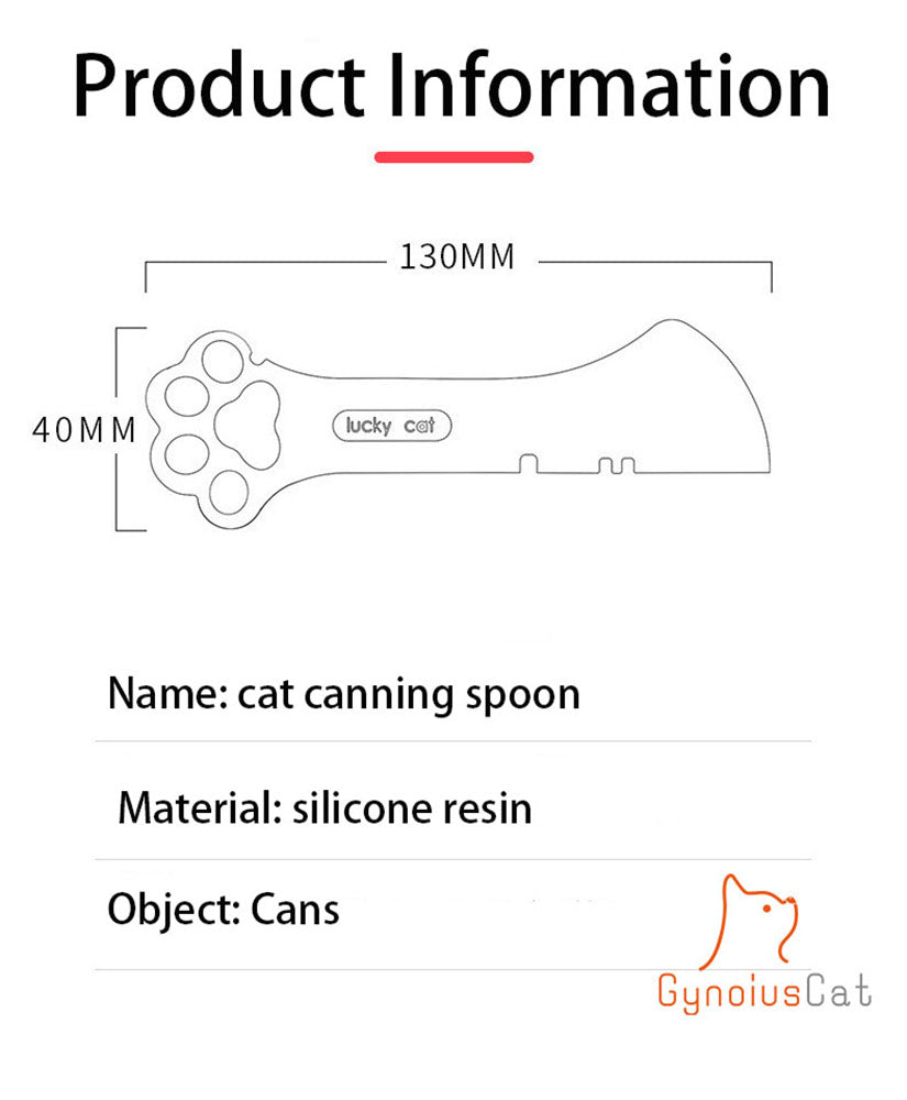 Lever principle silicone cat spoon and can lid